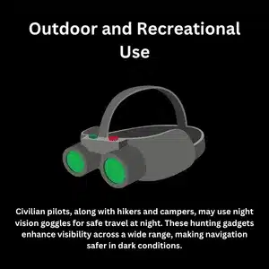 Graphic explains how ir vision goggles help hikers and campers navigate safely after dark