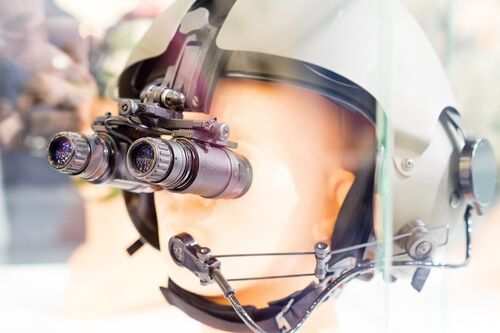 Dual-tube goggles are recommended for law enforcement aviation.